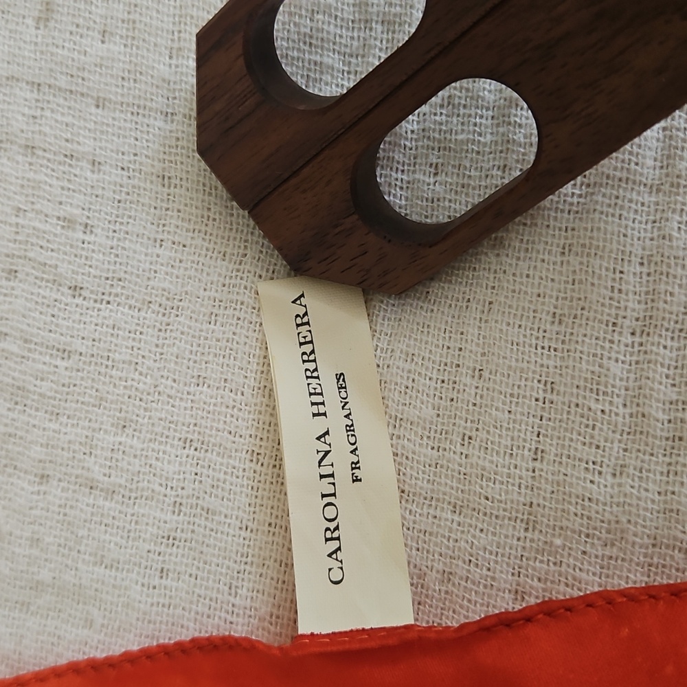 Carolina Herrera Fragrance Tag with Wooden Detail - Picture 2 of 2